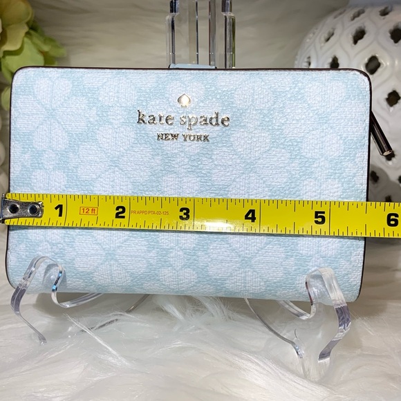 Kate Spade ♠️ New York Blue Glow Spade Flower Wallet NWT - Picture 9 of 12